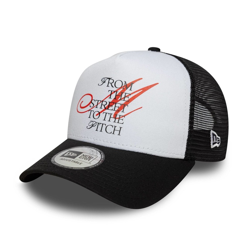 AC Milan City White 9FORTY A-Frame Trucker Adjustable Cap