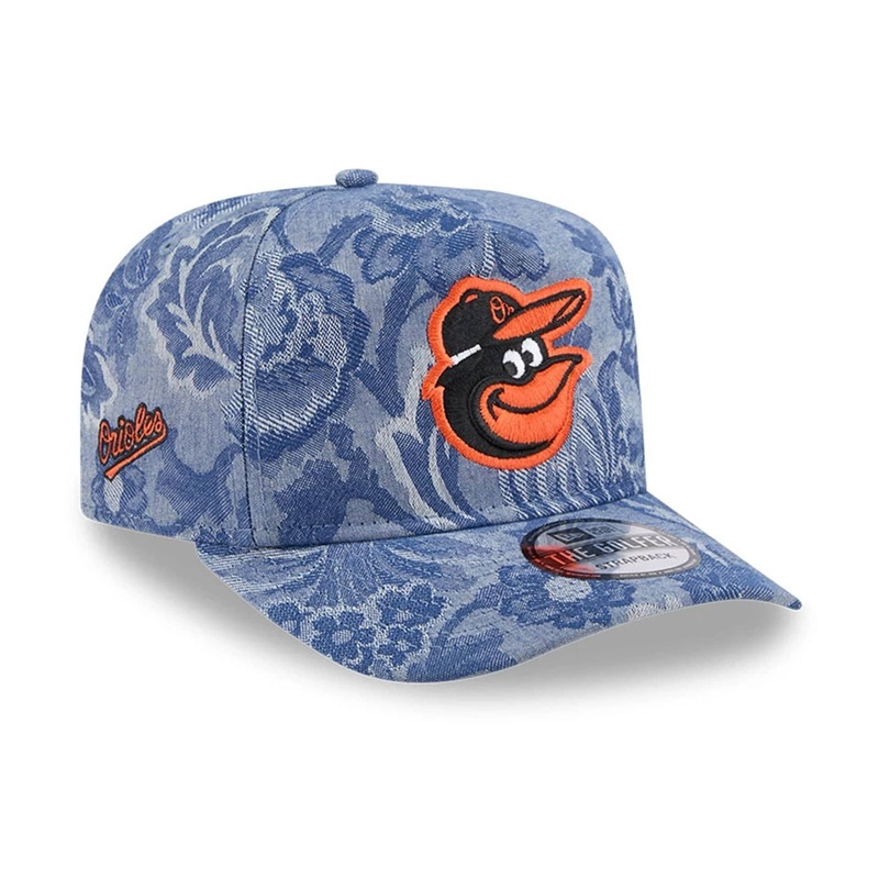 Baltimore Orioles MLB Denim Jacquard Blue Golfer Adjustable Cap