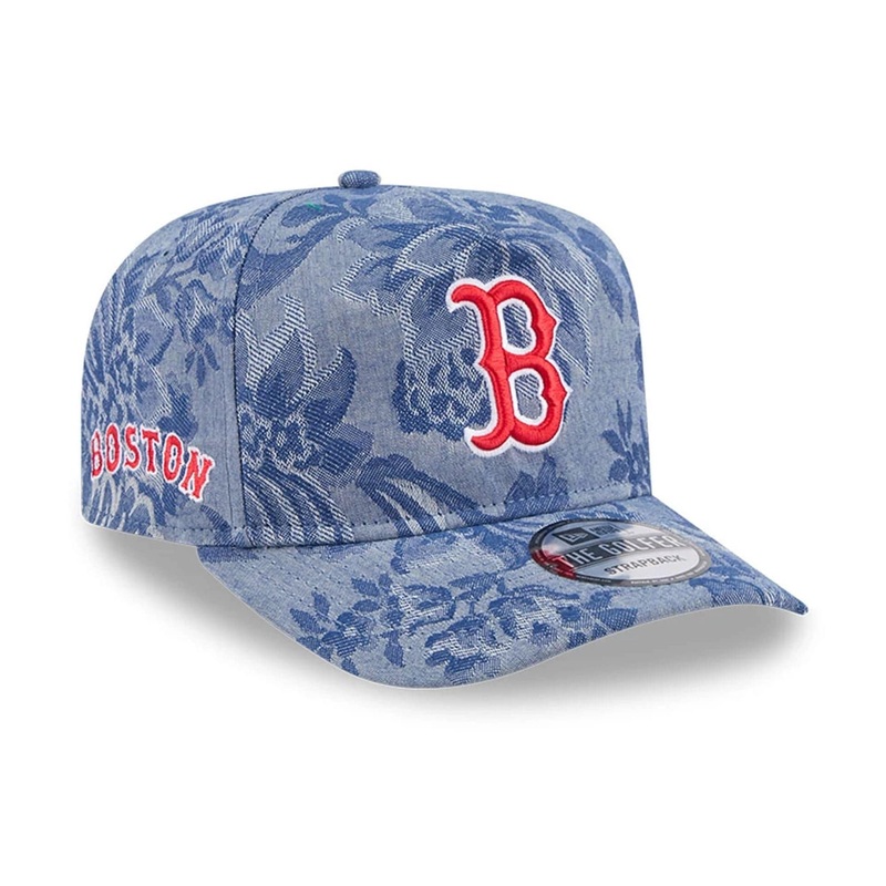Boston Red Sox MLB Denim Jacquard Blue Golfer Adjustable Cap