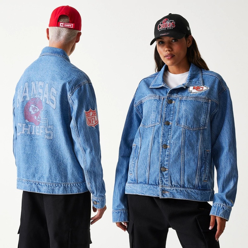 Kansas City Chiefs NFL Dark Blue Denim Jacket