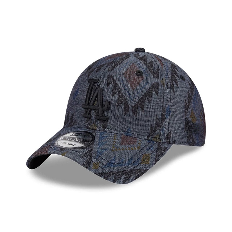 LA Dodgers MLB Aztec Pattern Navy 9TWENTY Adjustable Cap