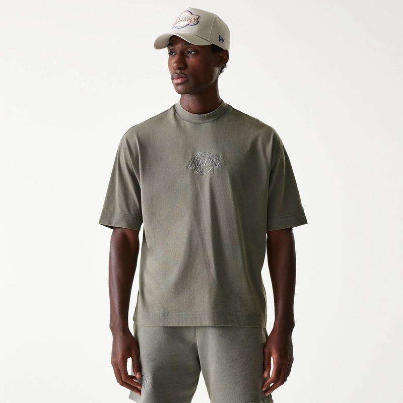 LA Lakers NBA Washed Grey Box T-Shirt