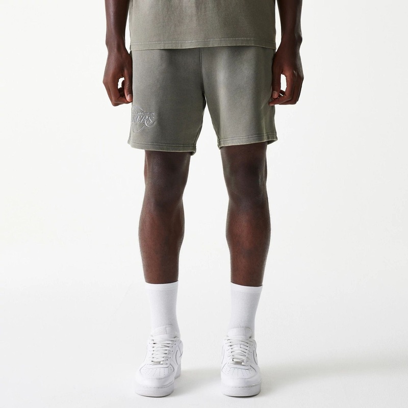 LA Lakers NBA Washed Grey Shorts