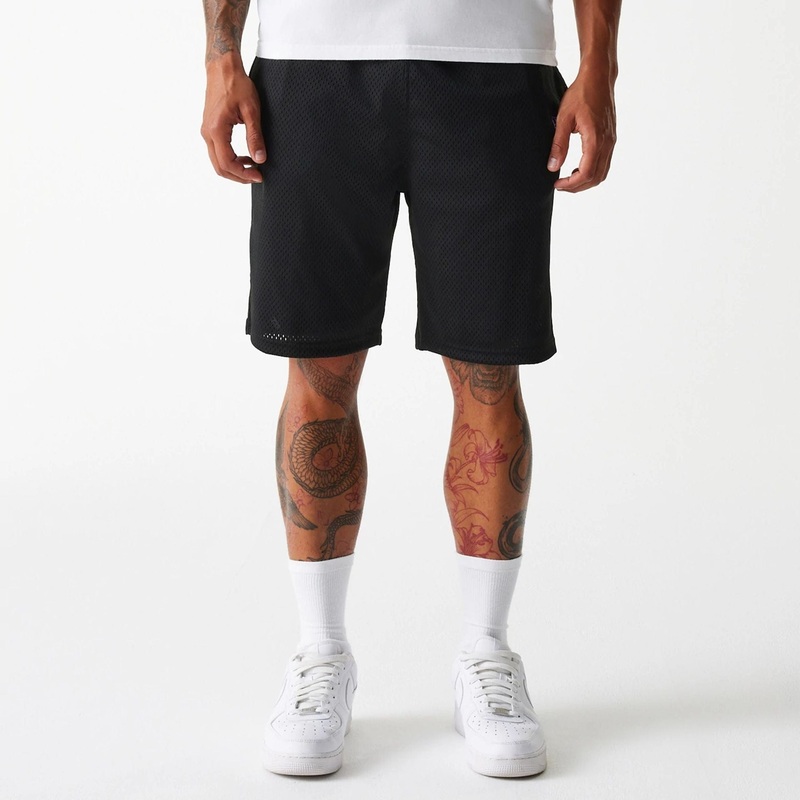 New Era Black Mesh Shorts