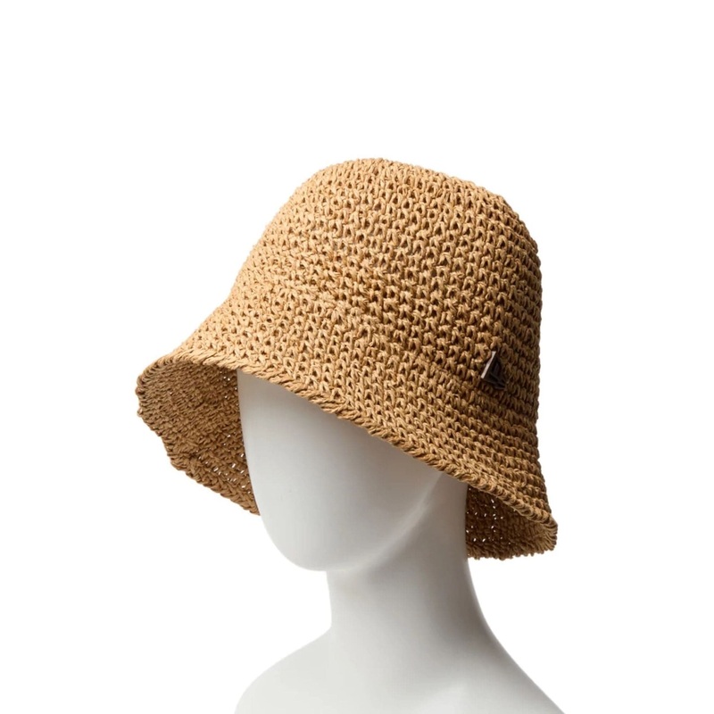 New Era Paper Hat Beige Bucket Hat