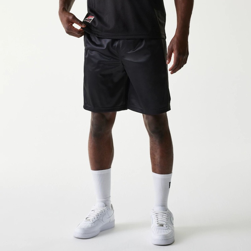 New Era Retro Sports Black Mesh Shorts