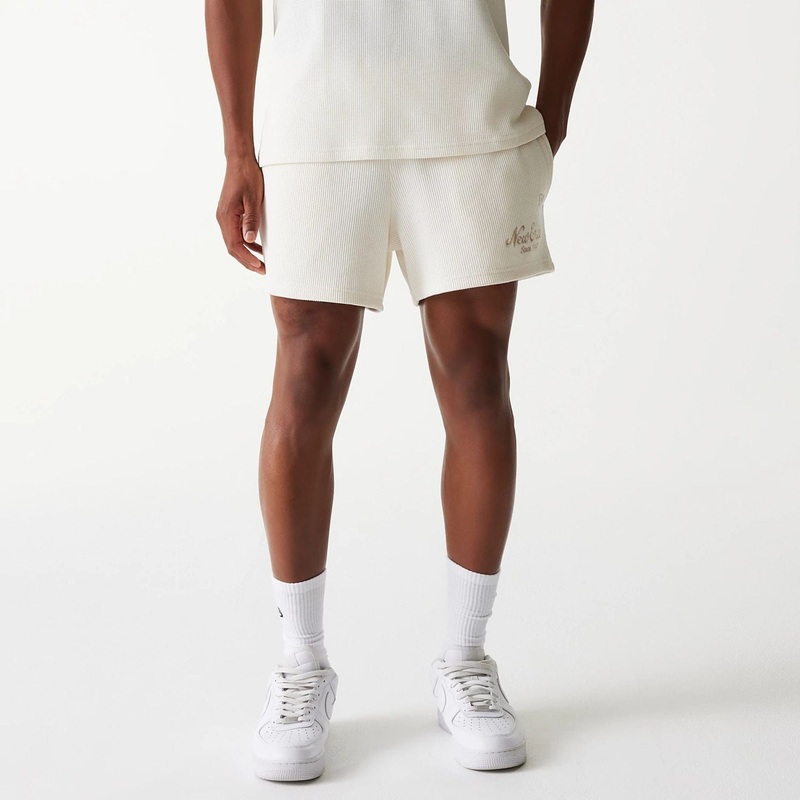 New Era Waffle Open White Shorts