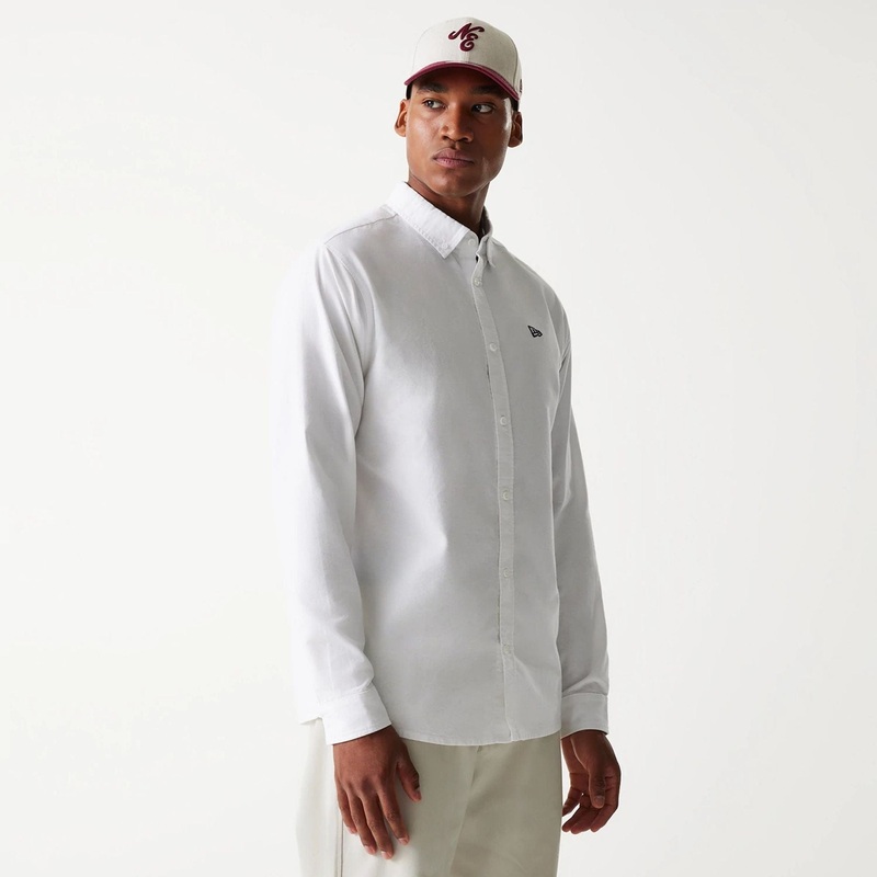 New Era White Long Sleeve Shirt