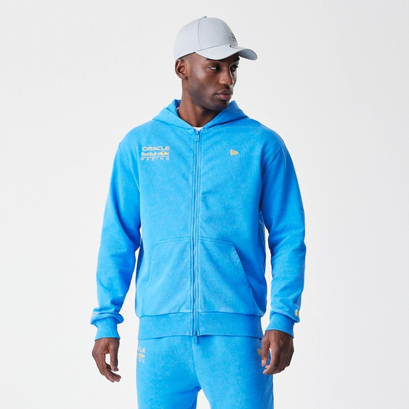 Red Bull Racing Blue Oversized Full Zip Hoodie