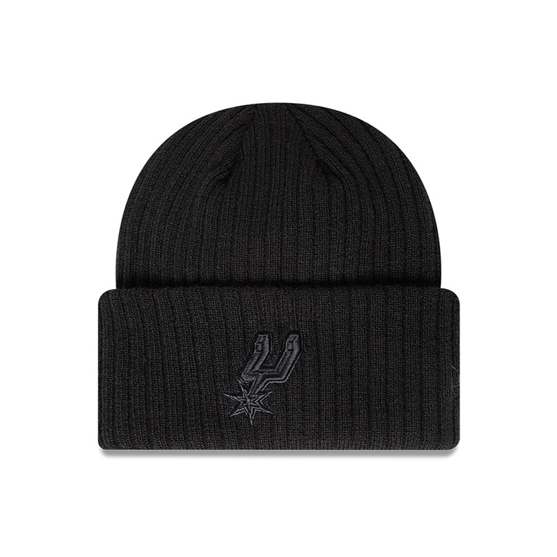 San Antonio Spurs NBA Paris Games 2025 Black Cuff Knit Beanie Hat