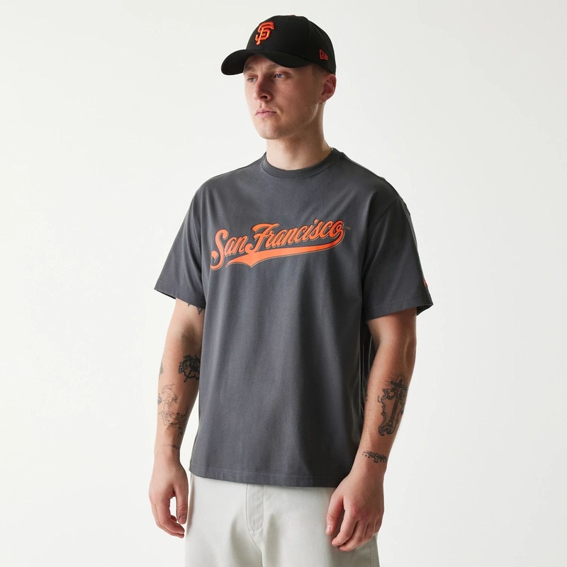 San Francisco Giants MLB Navajo Pattern Dark Grey T-Shirt