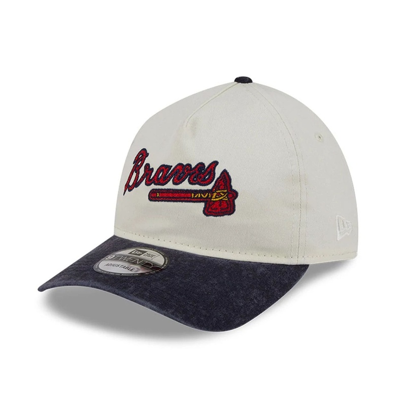 Atlanta Braves MLB SC Pastel White 9TWENTY A-Frame Adjustable Cap