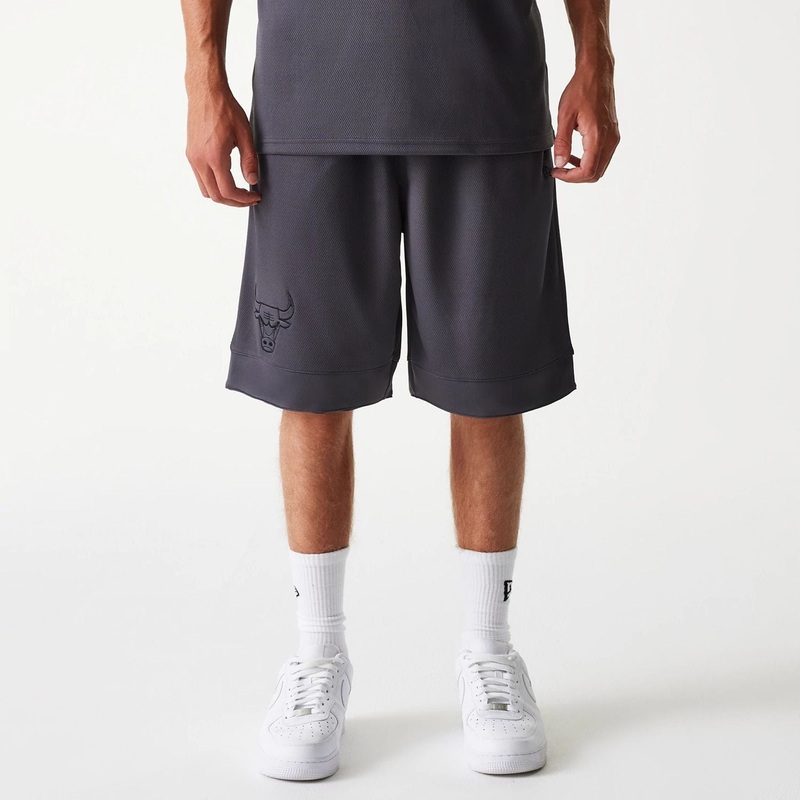 Chicago Bulls NBA Tonal Dark Grey Mesh Shorts