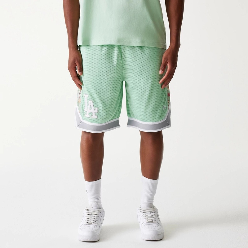 LA Dodgers MLB Infill Pastel Green Mesh Shorts