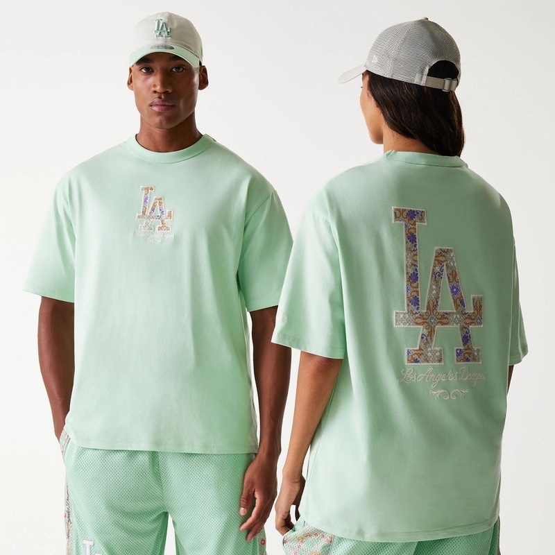 LA Dodgers MLB Infill Pastel Green Oversized T-Shirt