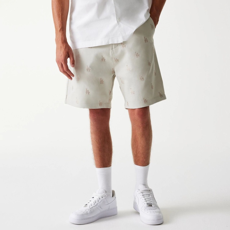 LA Dodgers MLB Monogram Cream Shorts