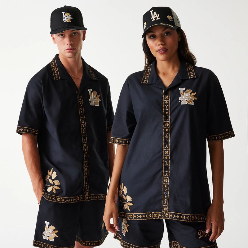 LA Dodgers MLB Taping Black Short Sleeve Shirt