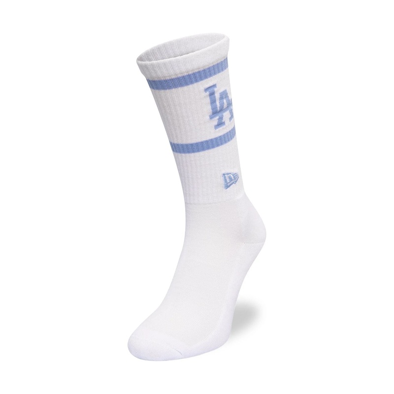 LA Dodgers MLB White Crew Socks