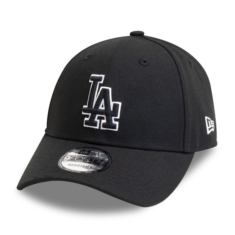 LA Dodgers Pop Outline Black 9FORTY Adjustable Cap