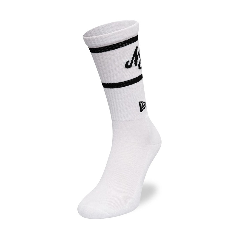 New Era Heritage Logo White Crew Socks