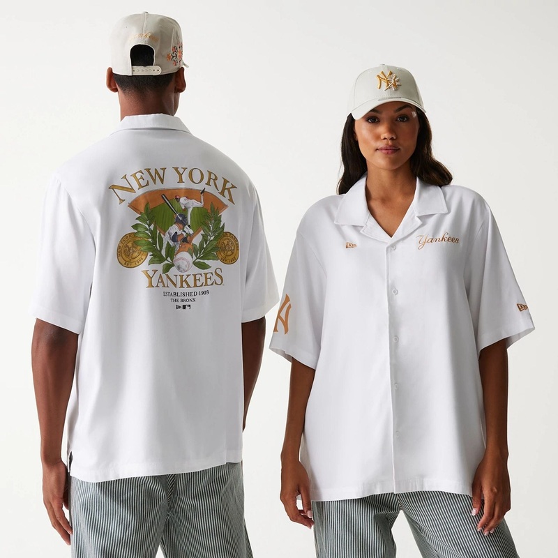 New York Yankees MLB Graphic White Revere Short Sleeve Shirt