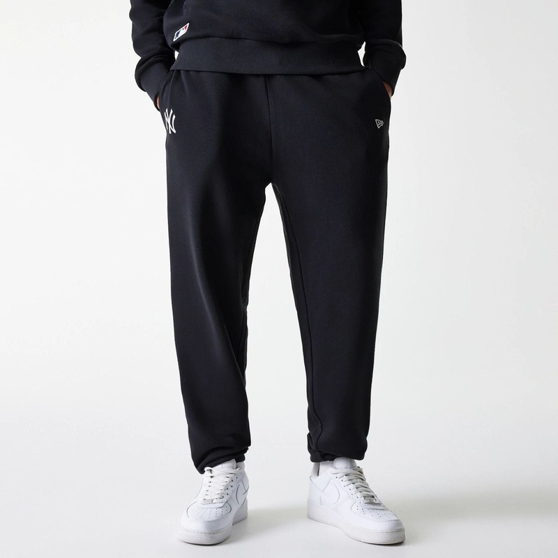 New York Yankees MLB League Essential Midi French Terry Black Joggers
