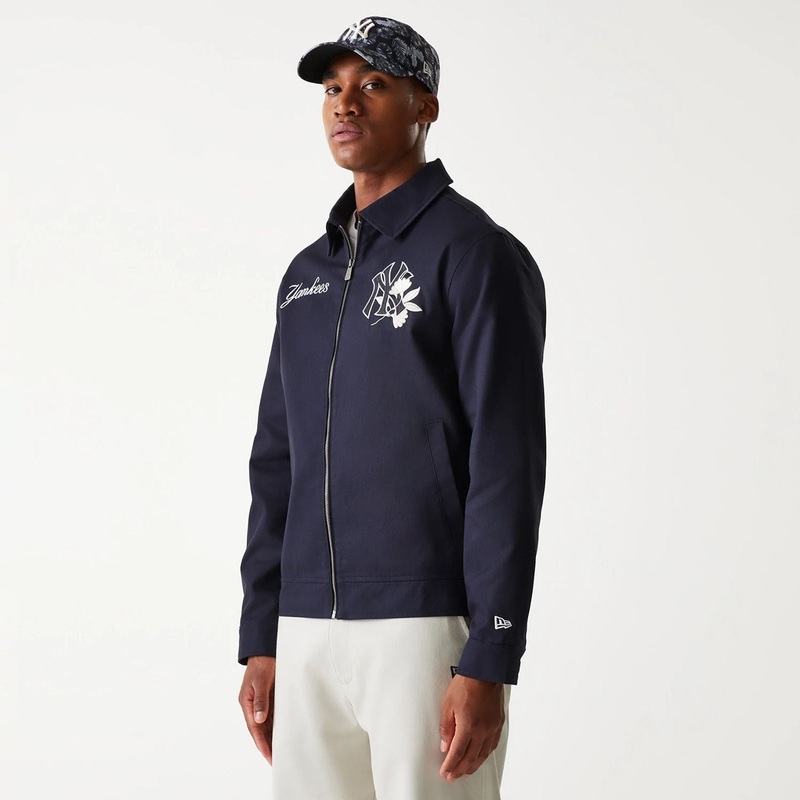 New York Yankees MLB Navy Collared Jacket