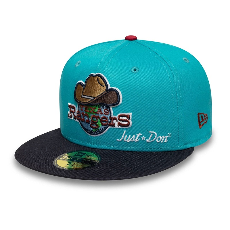 Texas Rangers MLB Just Don Turquoise 59FIFTY Fitted Cap
