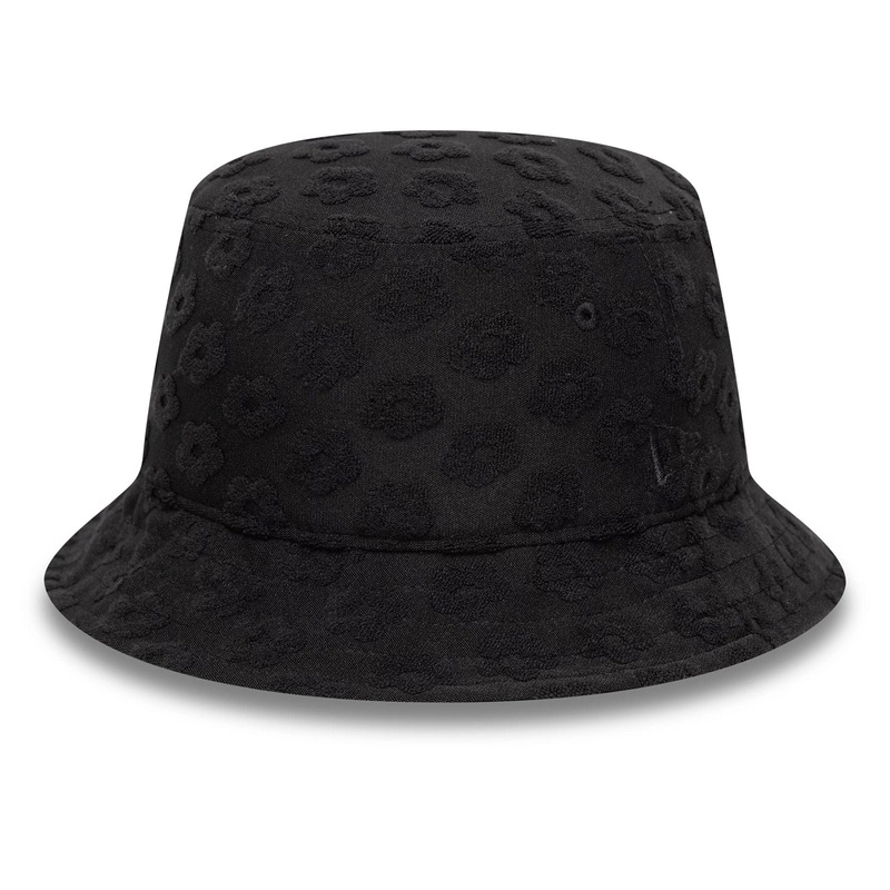 Womens New Era Towelling Black Adventure Bucket Hat