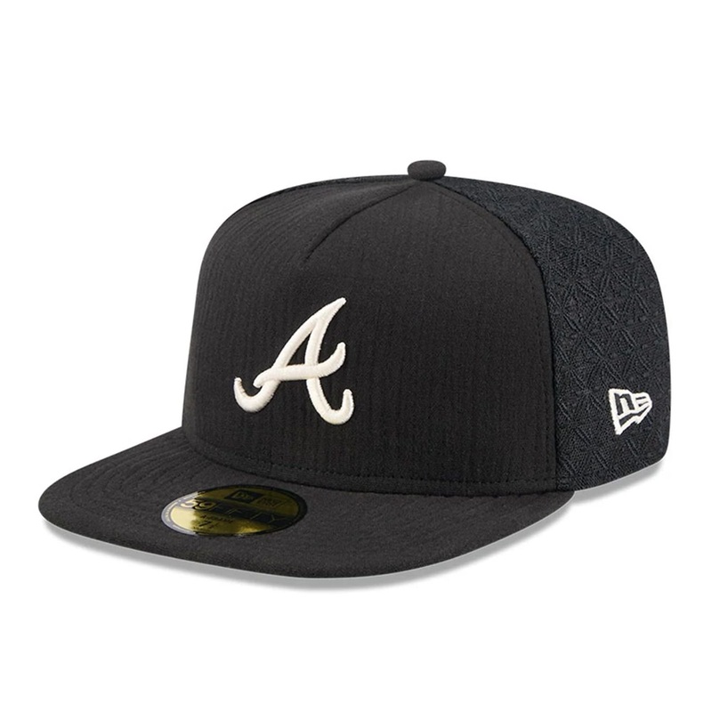 Atlanta Braves MLB Black 59FIFTY A-Frame Fitted Cap
