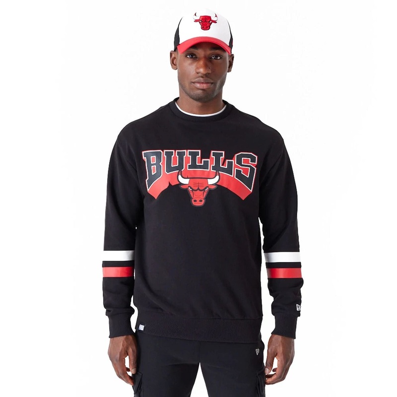 Chicago Bulls NBA Arch Black Oversized Crew