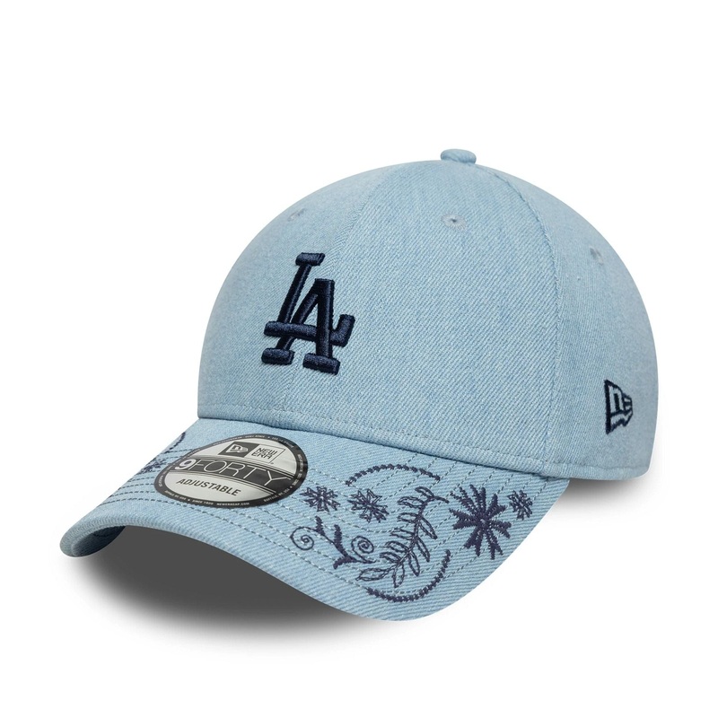 LA Dodgers MLB Yarn Floral Light Blue 9FORTY Adjustable Cap