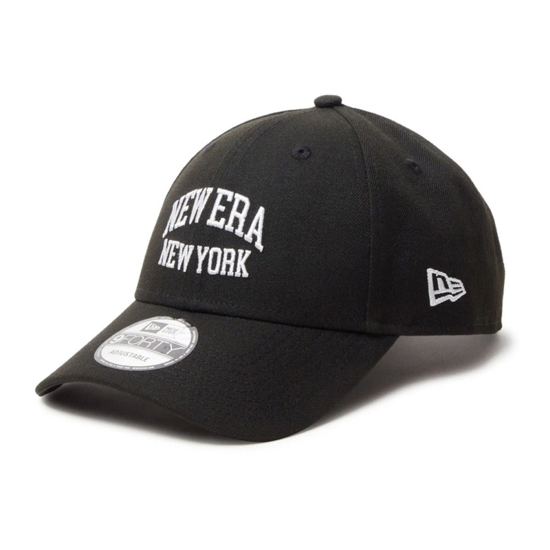 New Era College Logo Black 9FORTY Adjustable Cap