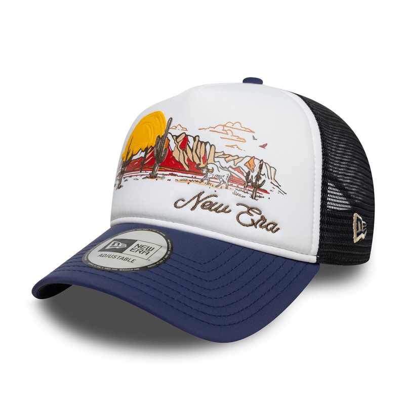 New Era Western Navy 9FORTY A-Frame Trucker Adjustable Cap