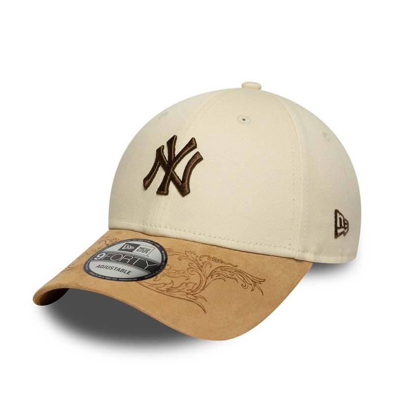 New York Yankees MLB Contrast Visor Cream 9FORTY Adjustable Cap