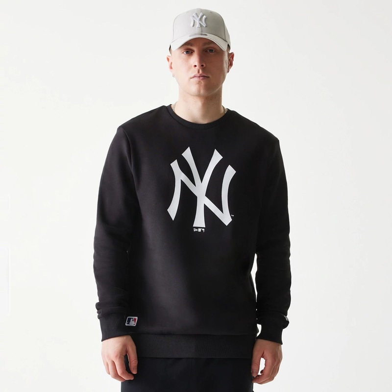 New York Yankees MLB Regular Black Crew Neck Sweater