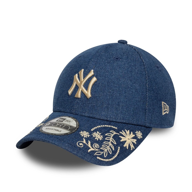 New York Yankees MLB Yarn Floral Navy 9FORTY Adjustable Cap