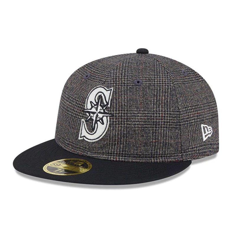 Seattle Mariners MLB Black Retro Crown 59FIFTY Fitted Cap