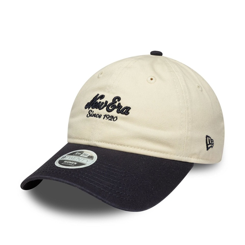 Womens New Era Black and Cream 9TWENTY Adjustable Cap