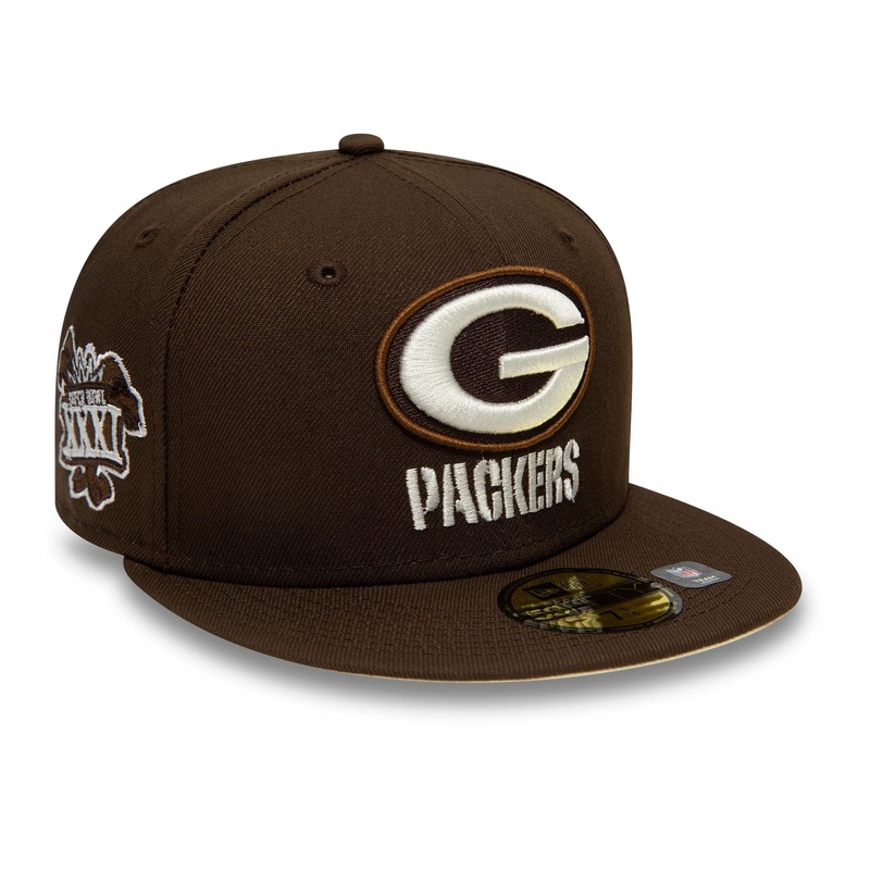 Green Bay Packers NFL Dark Brown 59FIFTY Fitted Cap