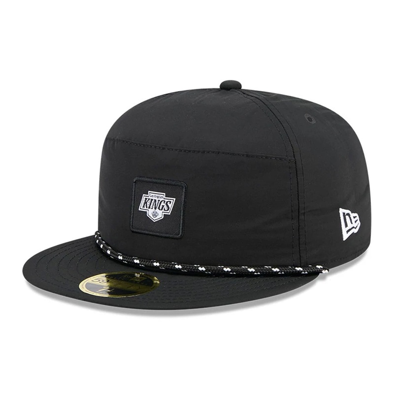 LA Kings NHL Black 59FIFTY Split Panel Fitted Cap