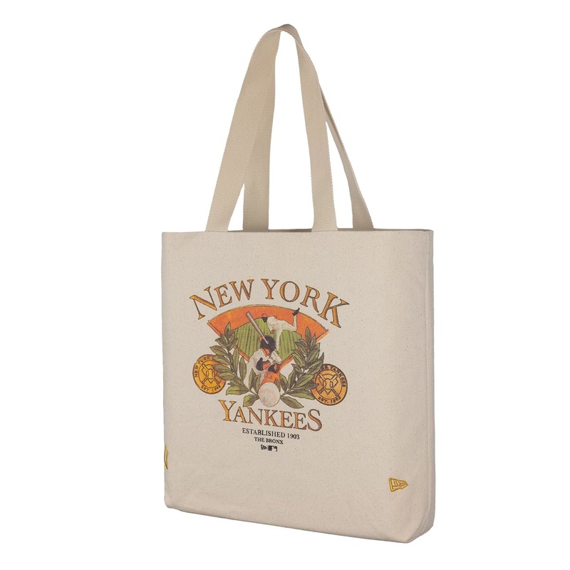 New York Yankees MLB Graphic Cream Tote Bag