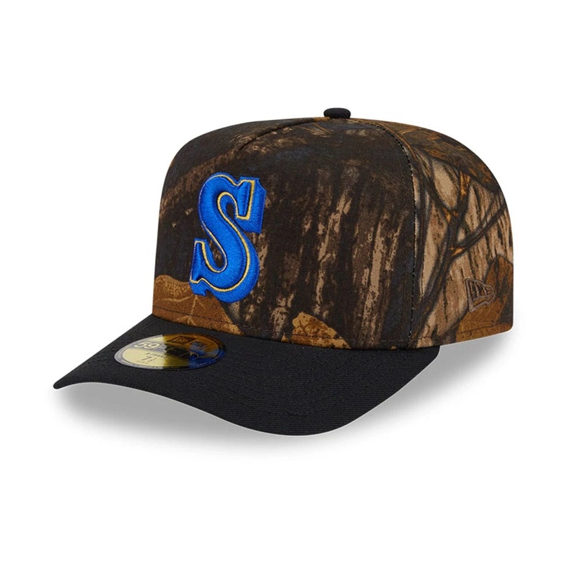 Seattle Mariners MLB Ripstop Camo Assorted Print 59FIFTY A-Frame Fitted Cap