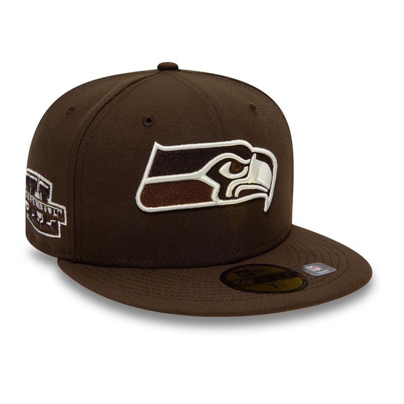 Seattle Seahawks NFL Dark Brown 59FIFTY Fitted Cap