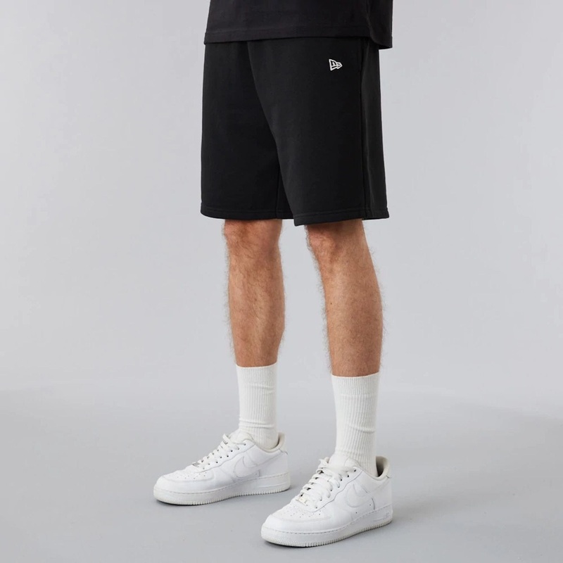 New Era Essential Black Logo Shorts