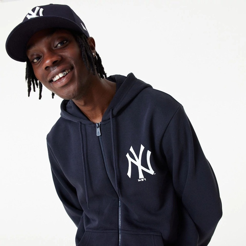New York Yankees MLB Essential Navy Full Zip Hoodie