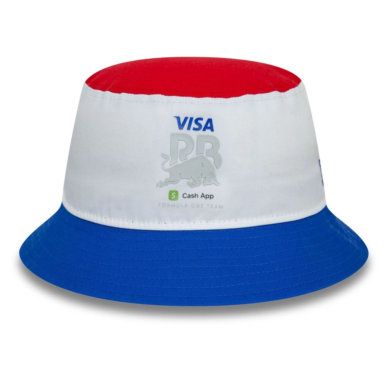 Visa Cash App Racing Bulls Block White Tapered Bucket Cap