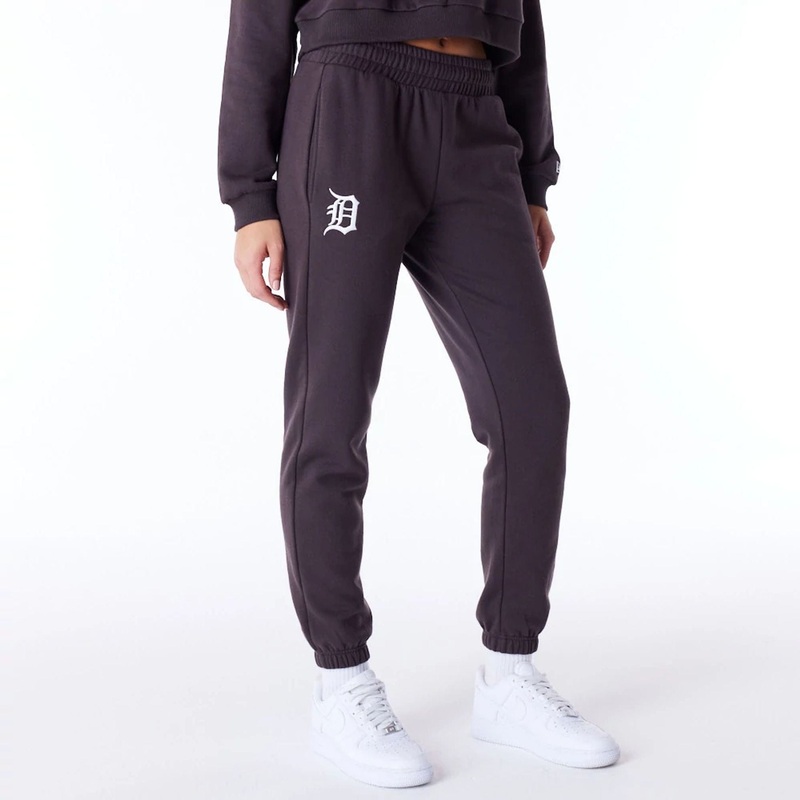 Detroit Tigers Womens MLB League Essential Dark Brown Fleece Joggers