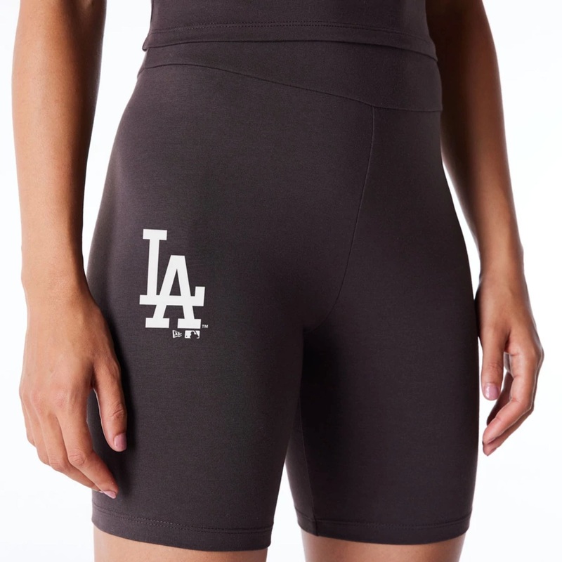 LA Dodgers Womens MLB League Essential Dark Brown Cycling Shorts