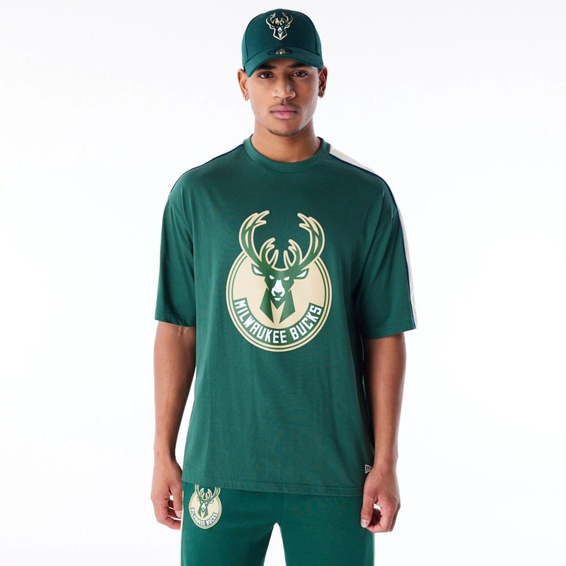 Milwaukee Bucks NBA Panel Dark Green Oversized T-Shirt